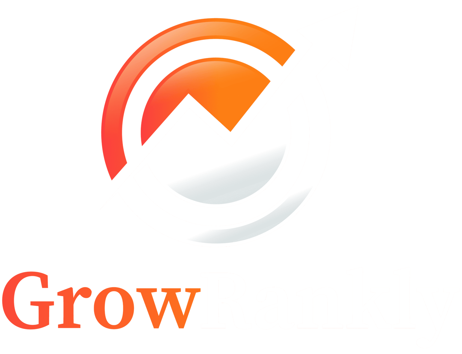 Grow Rankly White color logo